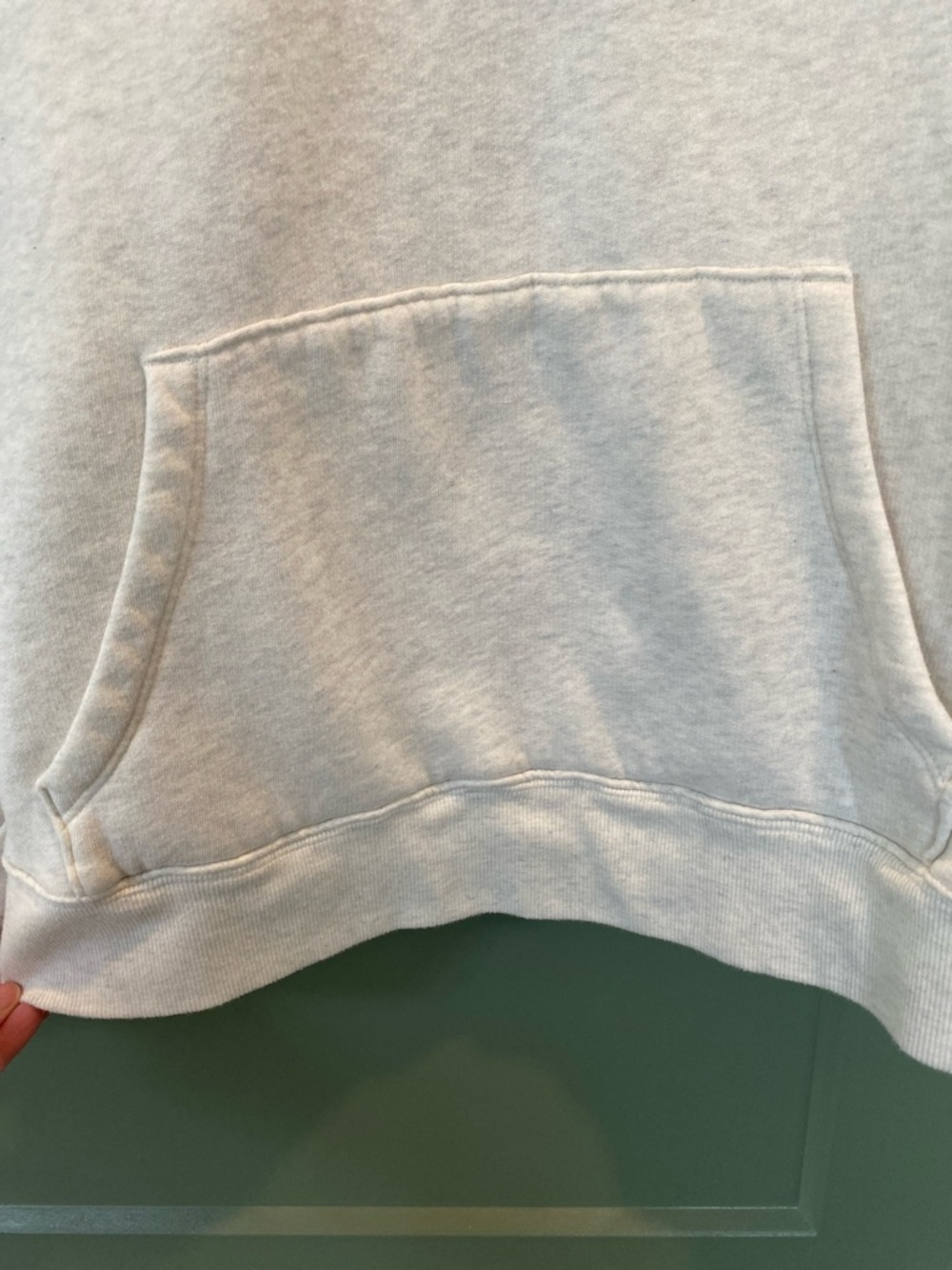 Classic Women’s Hooded Pullover Sweatshirt in White Heather - Picture 3 of 4